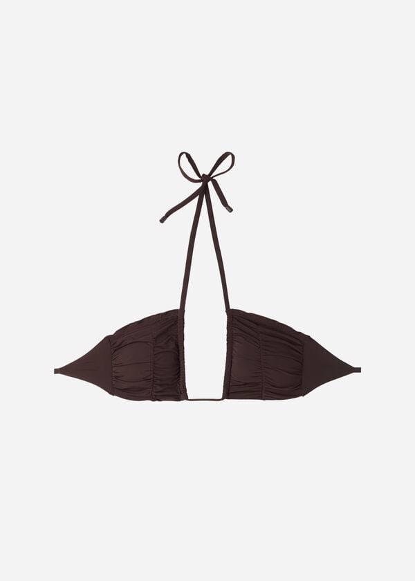 Calzedonia Drawstring Bandeau Islamorada Bikinitopjes Dames Koffie Bruin | BE1712NB