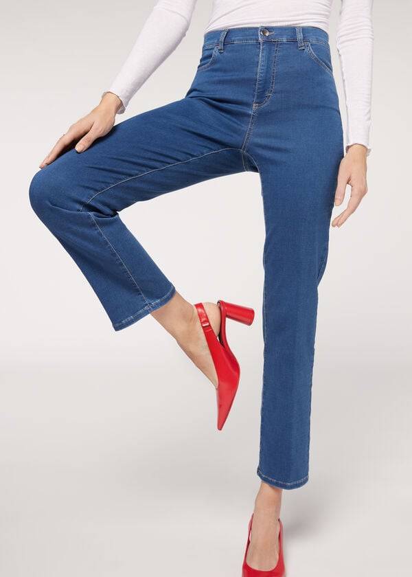 Calzedonia Eco Comfort Jeans Dames Blauw | BE2569JJ