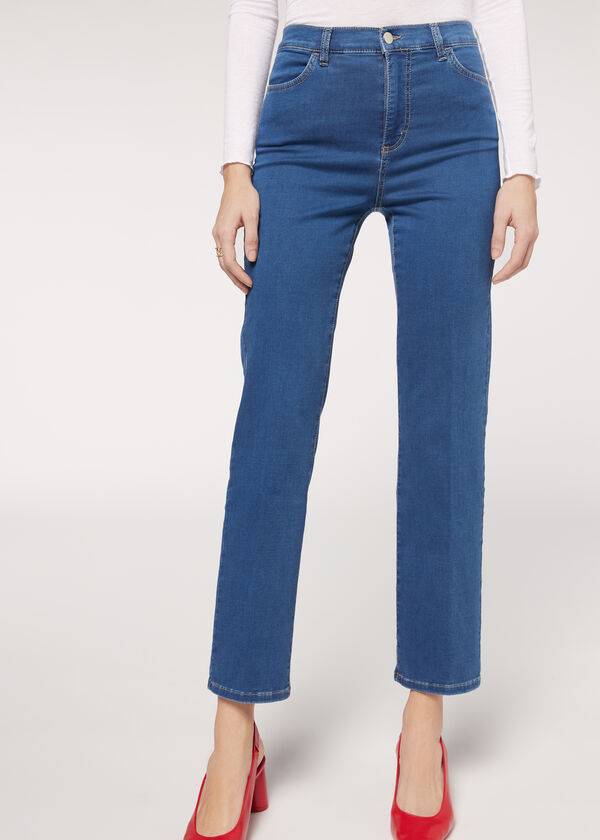 Calzedonia Eco Comfort Jeans Dames Blauw | BE2569JJ