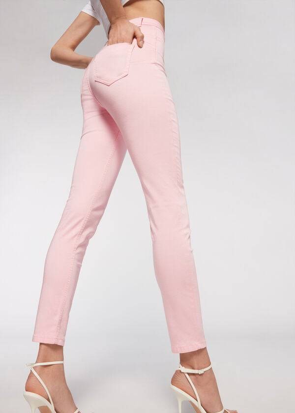 Calzedonia Eco Light Push Up Denim Broek Dames Roze | BE2727QZ