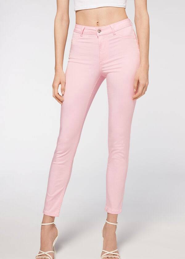 Calzedonia Eco Light Push Up Denim Broek Dames Roze | BE2727QZ