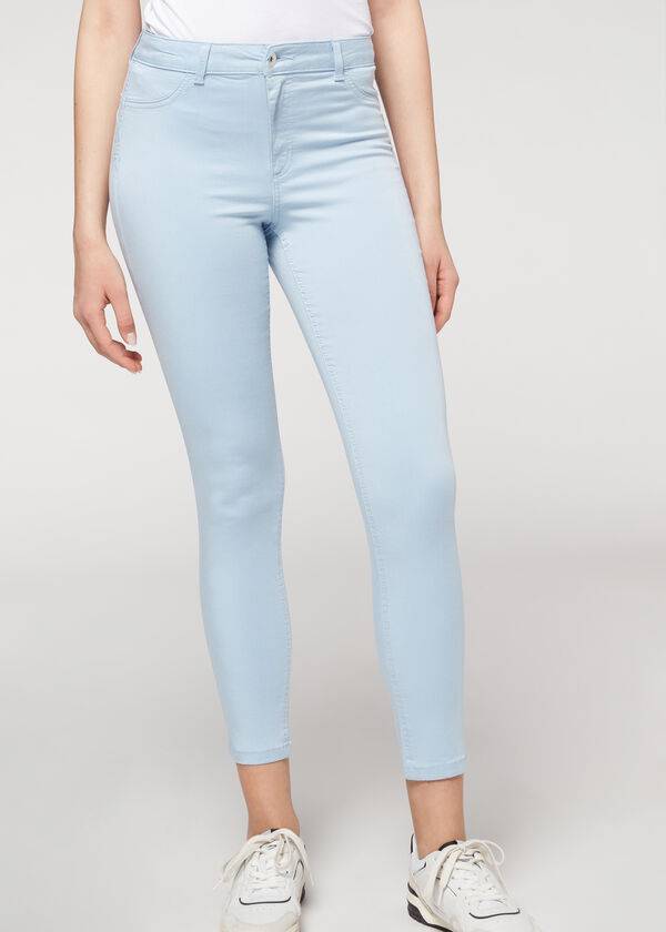 Calzedonia Eco Light Push Up Denim Jeans Dames Beige | BE2585QZ