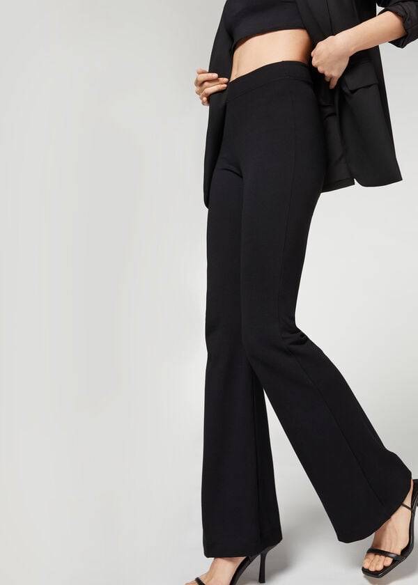 Calzedonia Flared Broek Dames Zwart | BE2730BC