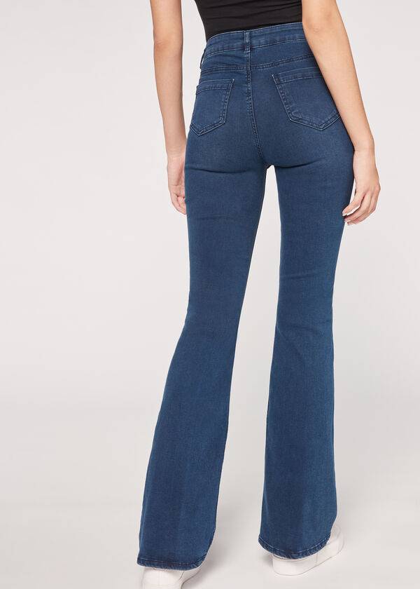 Calzedonia Flared Jeans Dames Blauw | BE2593LH