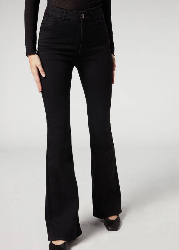 Calzedonia Flared Jeans Dames Zwart | BE2594KI