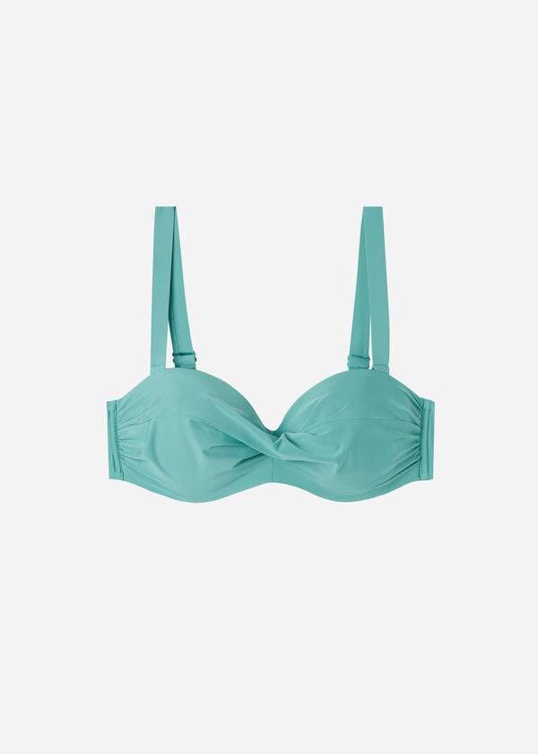 Calzedonia Gewatteerd Bandeau Indonesia Bikinitopjes Dames Turquoise | BE1787CE