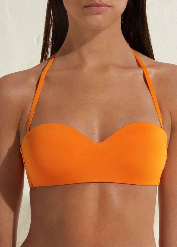 Calzedonia Gewatteerd Bandeau Indonesia Eco Bikinitopjes Dames Oranje | BE1792QZ