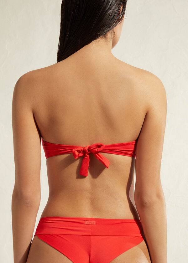 Calzedonia Gewatteerd Bandeau Indonesia Eco Bikinitopjes Dames Rood | BE1795RW