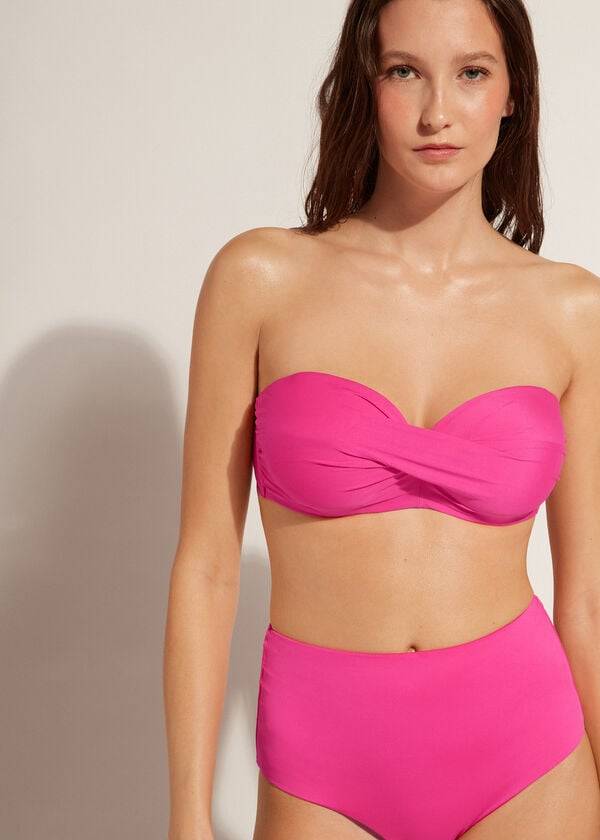 Calzedonia Gewatteerd Bandeau Indonesia Eco cobey Bikinitopjes Dames Roze | BE1800OR