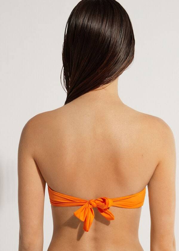 Calzedonia Gewatteerd Bandeau Indonesia Eco Strapless Bikinitopjes Dames Oranje | BE1809KI