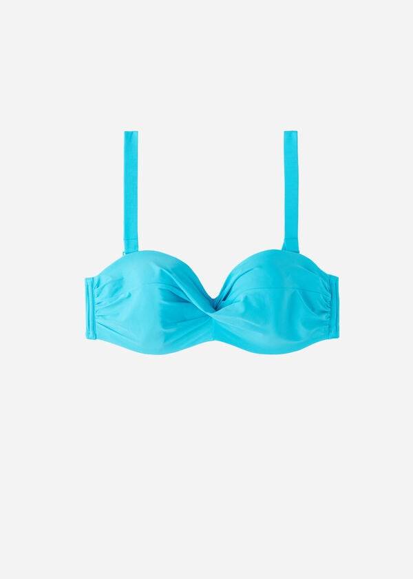 Calzedonia Gewatteerd Bandeau Indonesia Strapless Bikinitopjes Dames Turquoise | BE1811ZG