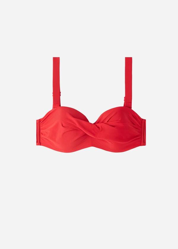 Calzedonia Gewatteerd Bandeau Indonesia Strapless Bikinitopjes Dames Rood | BE1812XF