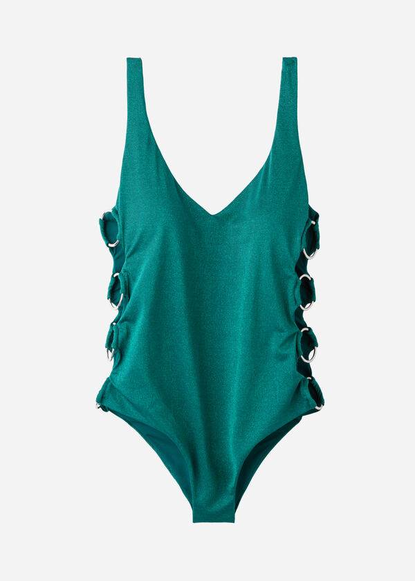 Calzedonia Gewatteerd One-Piece Hollywood Badpakken Dames Groen | BE2177CE