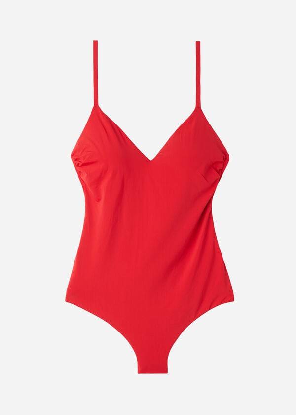 Calzedonia Gewatteerd One-Piece Indonesia Badpakken Dames Rood | BE2182QZ