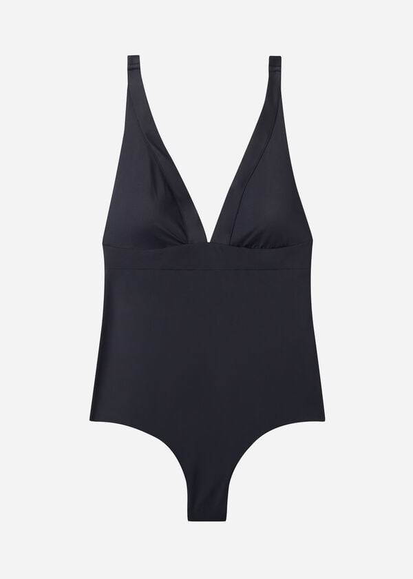 Calzedonia Gewatteerd One-Piece Paola Badpakken Dames Zwart | BE2184EX