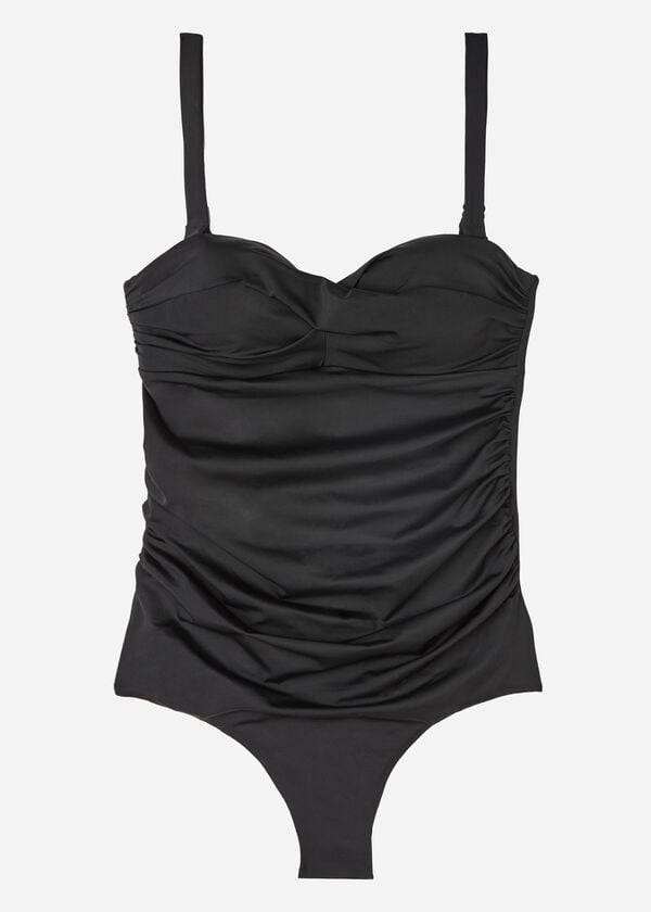 Calzedonia Gewatteerd One-Piece Roma Badpakken Dames Zwart | BE2185RW