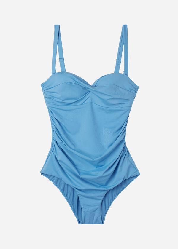 Calzedonia Gewatteerd One-Piece Roma Badpakken Dames Blauw | BE2186TV