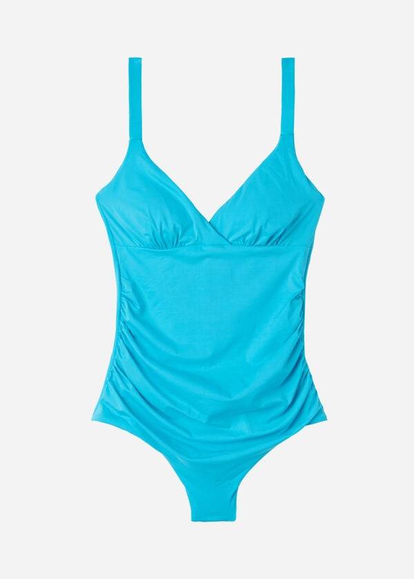 Calzedonia Gewatteerd One-Piece Shaping-Effect Indonesia Badpakken Dames Turquoise | BE2190OR