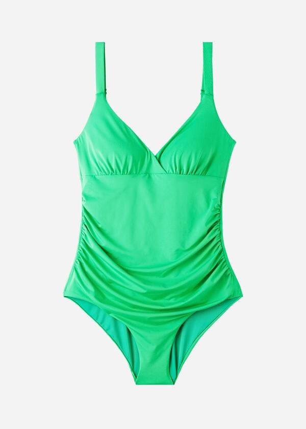 Calzedonia Gewatteerd One-Piece Shaping-Effect Indonesia Eco Badpakken Dames Groen | BE2193SO