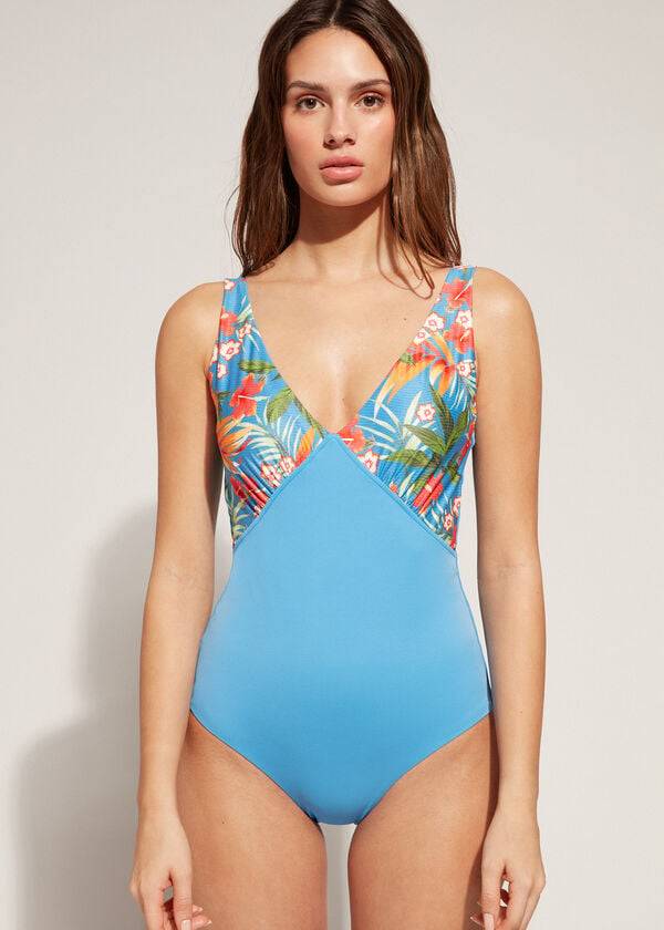 Calzedonia Gewatteerd One-Piece Shaping-Effect Maui Badpakken Dames Groen | BE2195FM