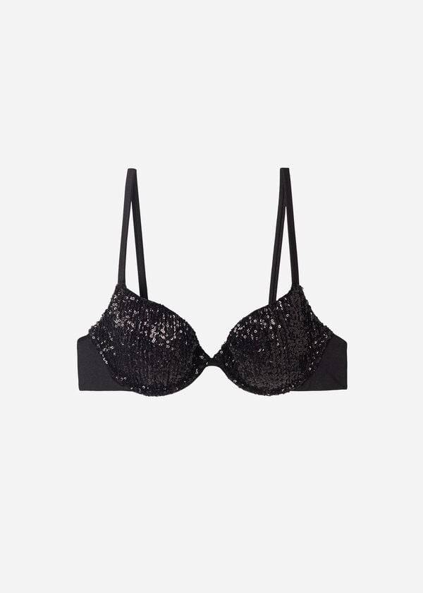 Calzedonia Gewatteerd Push-Up Cannes Bikinitopjes Dames Zwart | BE1841BC