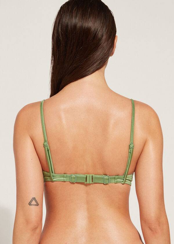 Calzedonia Gewatteerd Push-Up Cannes rosa Bikinitopjes Dames Groen | BE1842NB