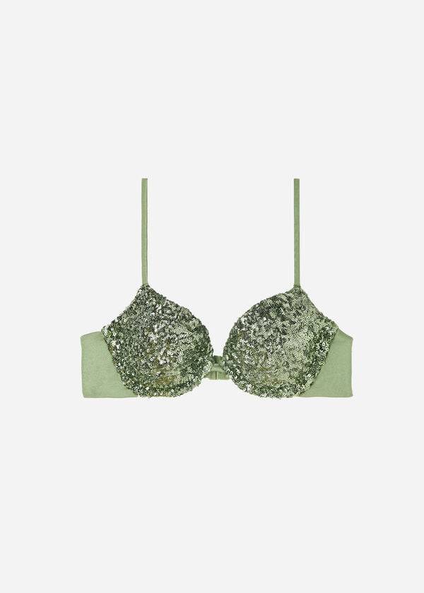 Calzedonia Gewatteerd Push-Up Cannes rosa Bikinitopjes Dames Groen | BE1842NB