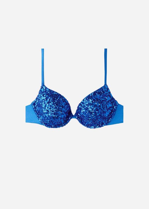 Calzedonia Gewatteerd Push-Up Cannes rosa Bikinitopjes Dames Blauw | BE1845WY