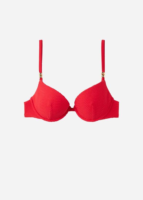 Calzedonia Gewatteerd Push-Up Casablanca Bikinitopjes Dames Rood | BE1847RW