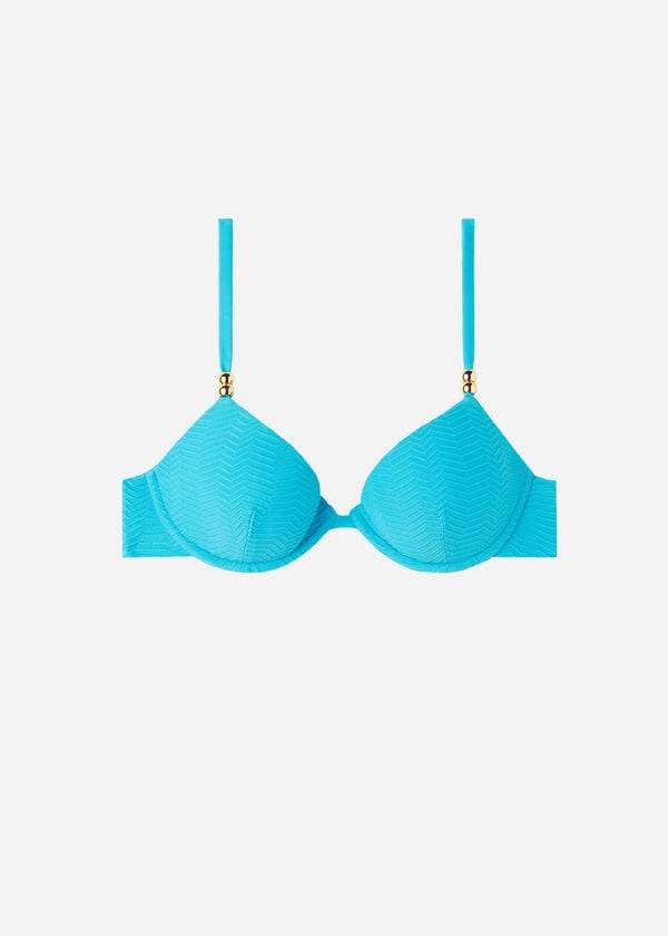 Calzedonia Gewatteerd Push-Up Casablanca Bikinitopjes Dames Turquoise | BE1849YU