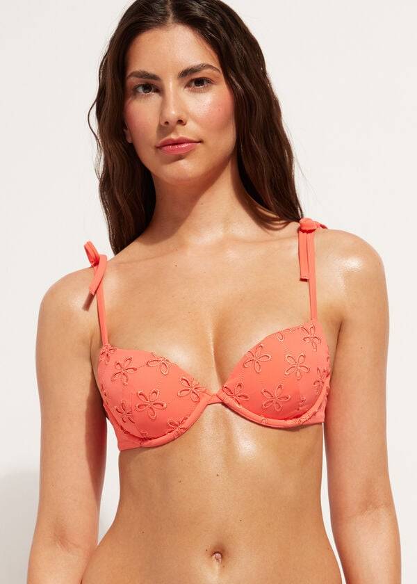 Calzedonia Gewatteerd Push-Up Corfù Bikinitopjes Dames Koraal Oranje | BE1850UT