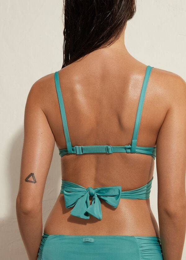 Calzedonia Gewatteerd Push Up Indonesia Eco Bikinitopjes Dames Turquoise | BE1818QZ