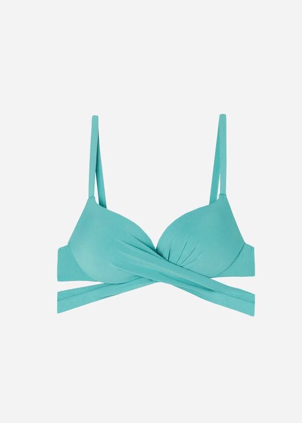 Calzedonia Gewatteerd Push Up Indonesia Eco Bikinitopjes Dames Turquoise | BE1818QZ