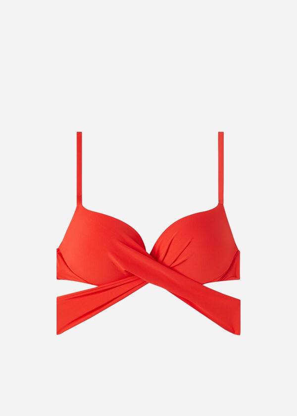 Calzedonia Gewatteerd Push Up Indonesia Eco Bikinitopjes Dames Rood | BE1819WY