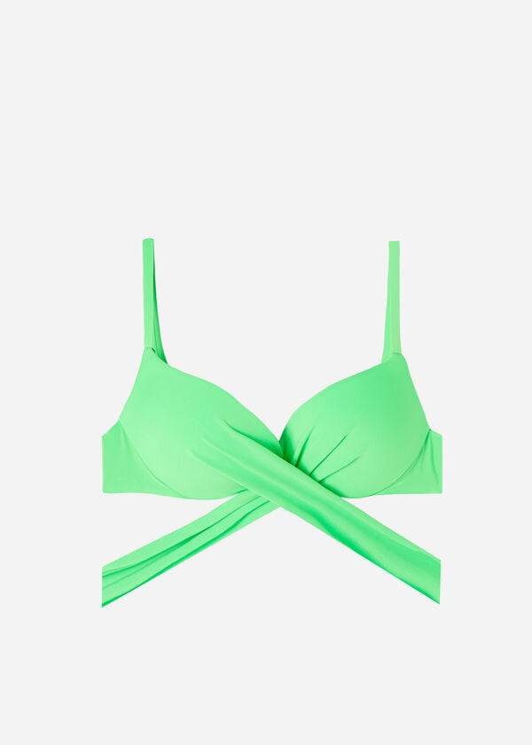 Calzedonia Gewatteerd Push Up Indonesia Eco rosa Bikinitopjes Dames Lichtgroen | BE1826OR