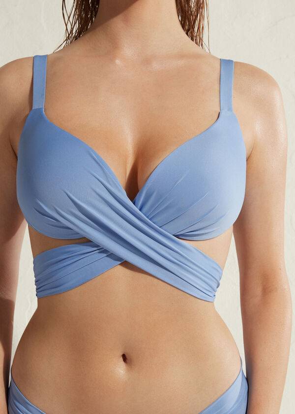 Calzedonia Gewatteerd Push Up Indonesia Eco Sexy Bikinitopjes Dames Blauw | BE1827PQ