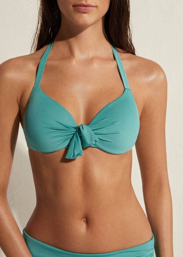 Calzedonia Gewatteerd Push Up Indonesia Eco Sexy Bikinitopjes Dames Turquoise | BE1829SO