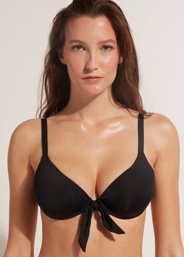 Calzedonia Gewatteerd Push-Up Indonesia Bikinitopjes Dames Zwart | BE1852OR