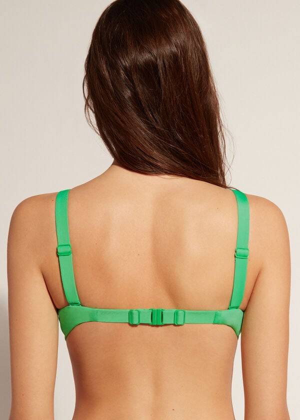 Calzedonia Gewatteerd Push-Up Indonesia Bikinitopjes Dames Groen | BE1853PQ