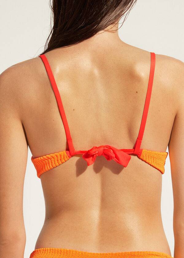 Calzedonia Gewatteerd Push-Up Mykonos Bikinitopjes Dames Oranje | BE1868NB