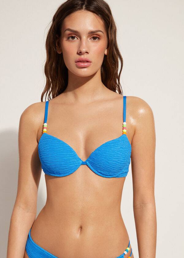 Calzedonia Gewatteerd Push-Up San Diego Bikinitopjes Dames Blauw | BE1878OR