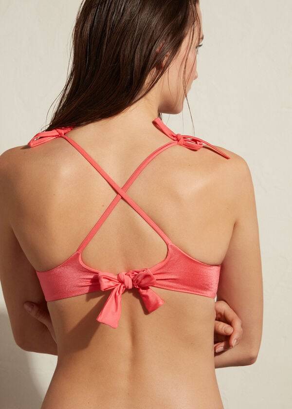 Calzedonia Gewatteerd Tank-Stijl Cannes Bikinitopjes Dames Roze | BE1886JJ