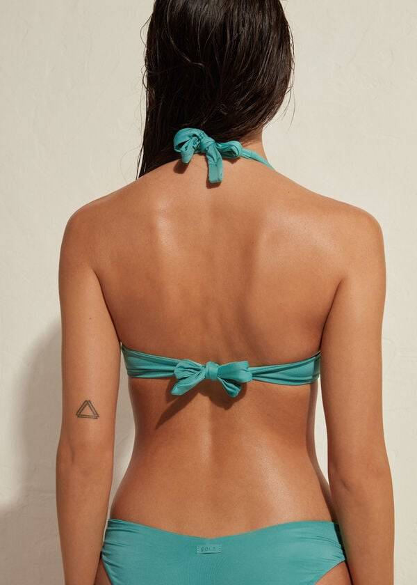 Calzedonia Gewatteerd Triangle Indonesia Eco Bikinitopjes Dames Turquoise | BE1905PQ