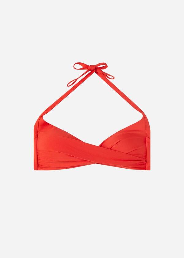 Calzedonia Gewatteerd Triangle Indonesia Eco Bikinitopjes Dames Rood | BE1906AP