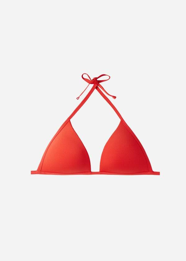 Calzedonia Gewatteerd Triangle Indonesia Eco strass Bikinitopjes Dames Rood | BE1927YU