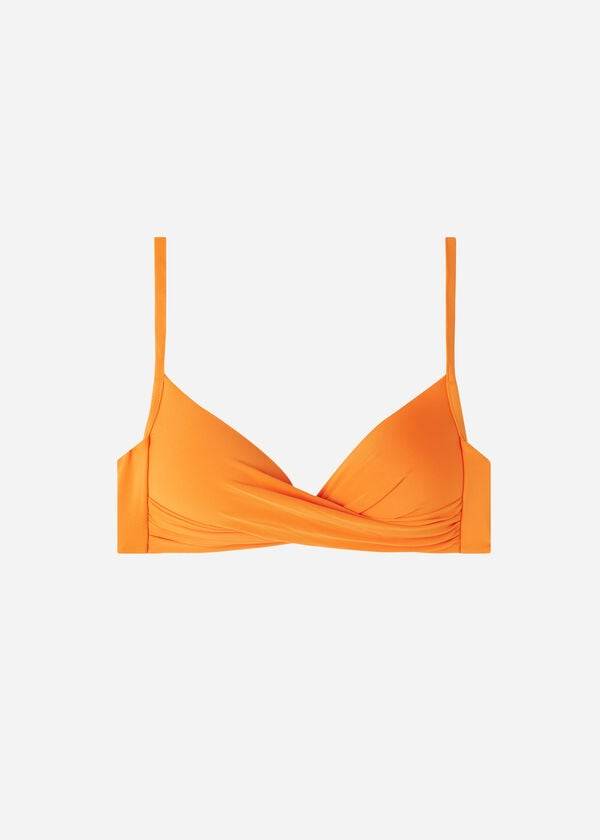 Calzedonia Gewatteerd Triangle Indonesia Eco strass Bikinitopjes Dames Oranje | BE1928UT