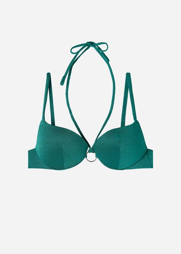 Calzedonia Graduated Gewatteerd Push Up Hollywood Bikinitopjes Dames Groen | BE1719YU