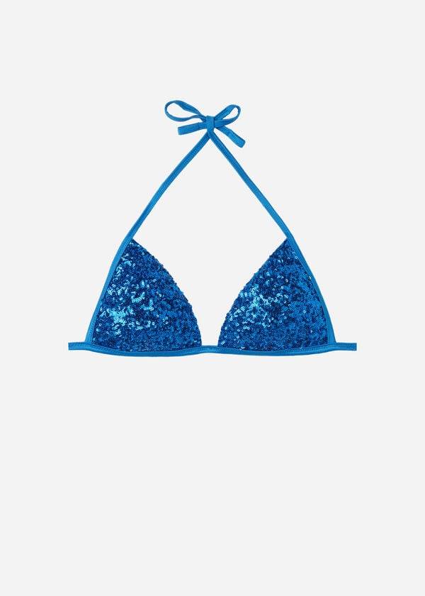 Calzedonia Graduated Gewatteerd Triangle Cannes Bikinitopjes Dames Blauw | BE1735CE