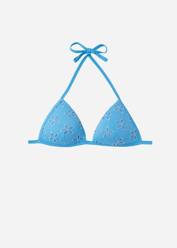 Calzedonia Graduated Gewatteerd Triangle Corfù Bikinitopjes Dames Blauw | BE1741WY