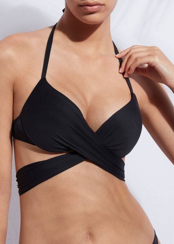 Calzedonia Graduated Push-Up Indonesia Bikinitopjes Dames Zwart | BE1753FM